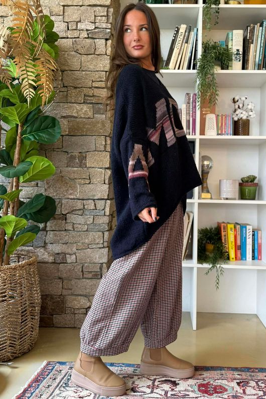 Big Softie Amour Slouch Knit Jumper Navy /18=